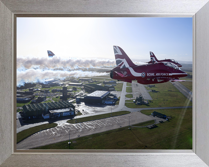 RAF Red Arrows Hawk T1 Over RAF Lossiemouth February 2024