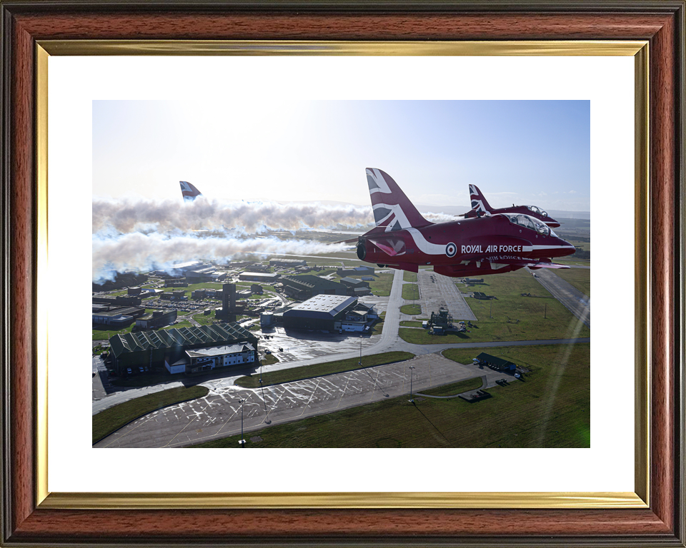 RAF Red Arrows Hawk T1 Over RAF Lossiemouth February 2024