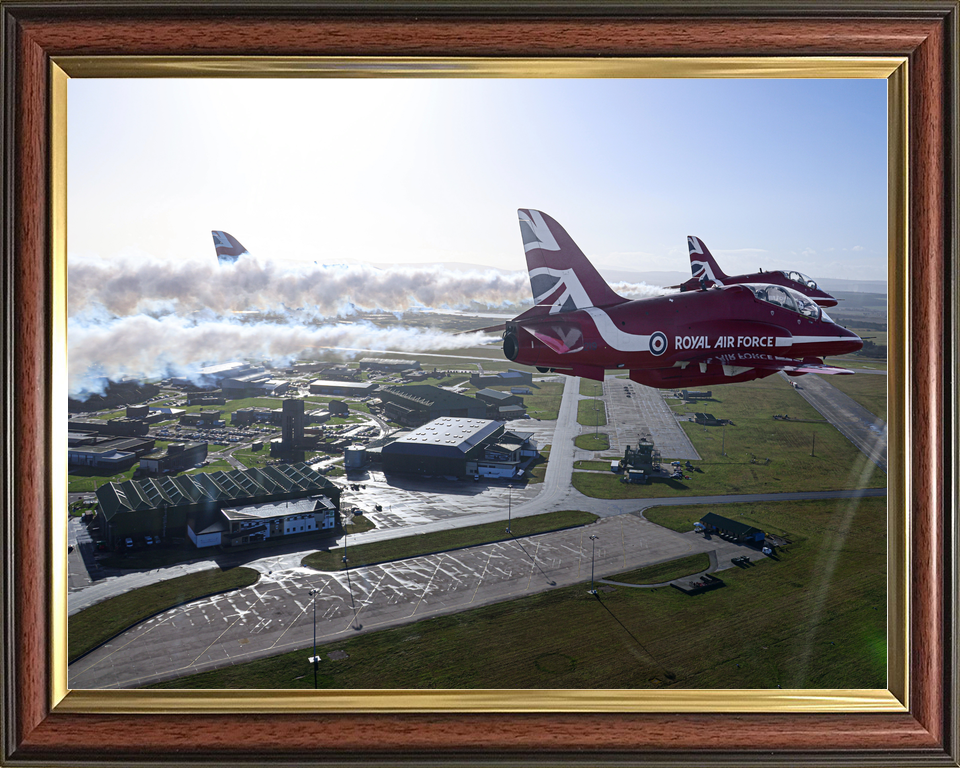 RAF Red Arrows Hawk T1 Over RAF Lossiemouth February 2024