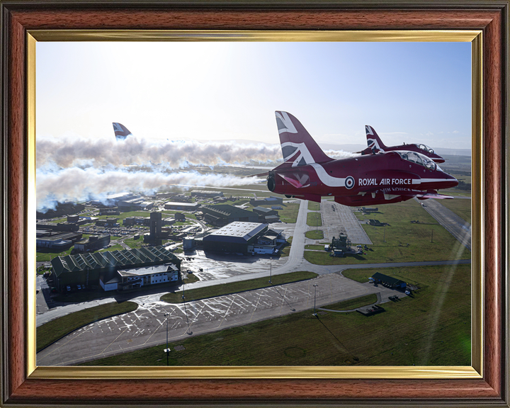 RAF Red Arrows Hawk T1 Over RAF Lossiemouth February 2024