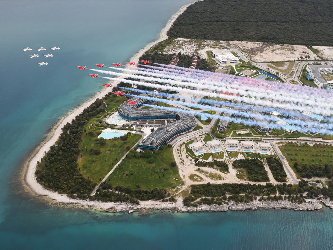 RAF Red Arrows and Wings of Storm Croatian Coast April 2024