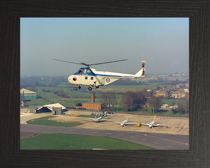 RAF Whirlwind Helicopter Photo Print Royal Air Force Aircraft Wall Art Aviation Decor Poster Posters, Prints, & Visual Artwork Hampshire Prints 10 x 8 Black Frame No