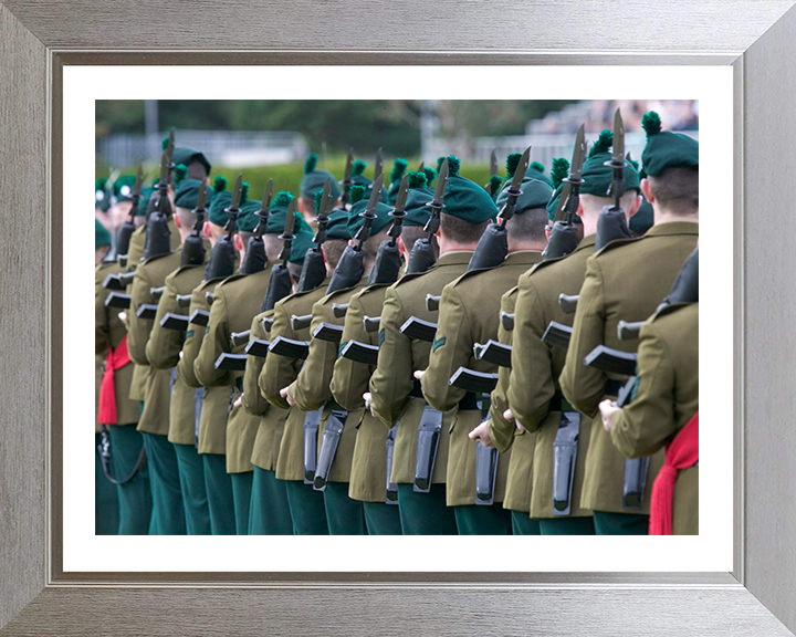 British Army Irish Guards on Parade Photo Print Wall Art Military Decor Poster Posters, Prints, & Visual Artwork Hampshire Prints 10 x 8 Silver Frame Yes