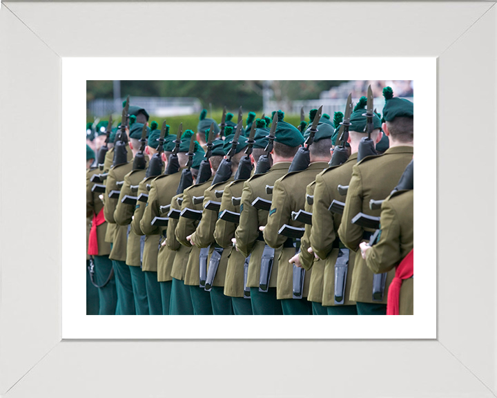 British Army Irish Guards on Parade Photo Print Wall Art Military Decor Poster Posters, Prints, & Visual Artwork Hampshire Prints 10 x 8 White Frame Yes