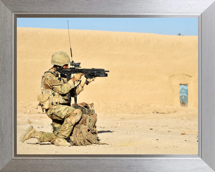 Royal Marine Commando conducting their final MOG Photo Print - 40 Commando Posters, Prints, & Visual Artwork Hampshire Prints 10 x 8 Silver Frame No