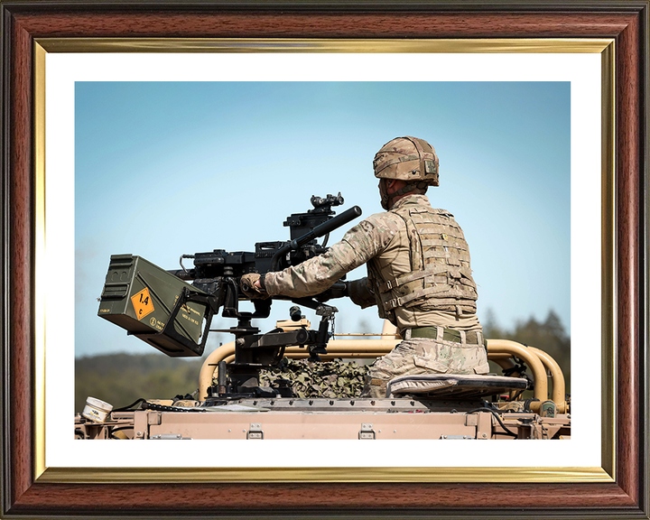 Royal Marine Commando with Grenade Machine Gun |Photo Print - 45 Commando Posters, Prints, & Visual Artwork Hampshire Prints 10 x 8 Classic Frame Yes