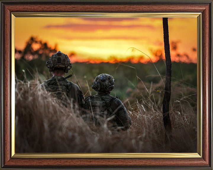 Royal Marine Commandos at sunset Photo Print - 40 Commando Posters, Prints, & Visual Artwork Hampshire Prints 10 x 8 Classic Frame No
