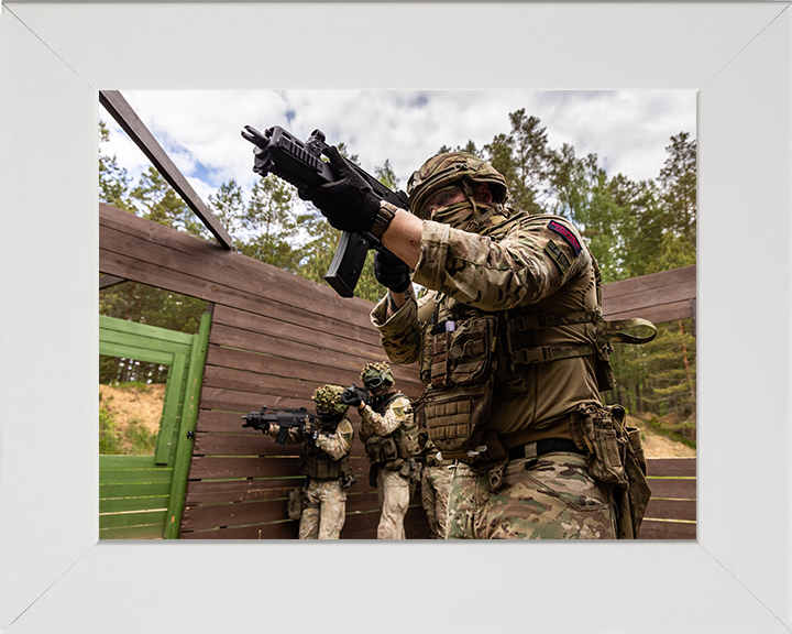Royal Marine Commandos Battle training Photo Print - 45 Commando Posters, Prints, & Visual Artwork Hampshire Prints 10 x 8 White Frame No