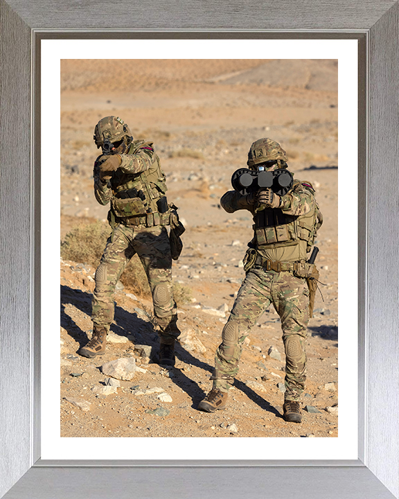 Royal Marine Commandos with a counter UAV system Photo Print 30 Commando Marines Wall Art Military Decor Posters, Prints, & Visual Artwork Hampshire Prints 10 x 8 Silver Frame Yes