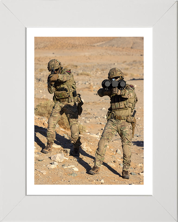 Royal Marine Commandos with a counter UAV system Photo Print 30 Commando Marines Wall Art Military Decor Posters, Prints, & Visual Artwork Hampshire Prints 10 x 8 White Frame Yes