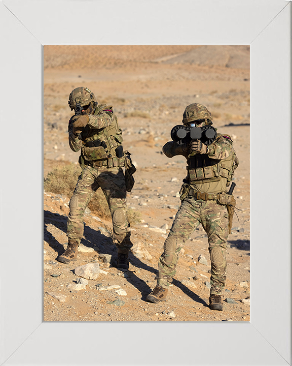 Royal Marine Commandos with a counter UAV system Photo Print 30 Commando Marines Wall Art Military Decor Posters, Prints, & Visual Artwork Hampshire Prints 10 x 8 White Frame No