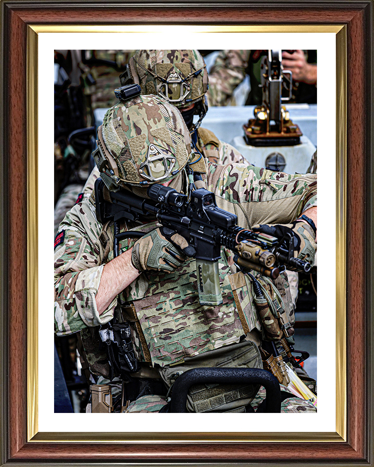 Royal Marines Boarding Team member Photo Print 42 Commando Wall Art Military Decor Poster Posters, Prints, & Visual Artwork Hampshire Prints 10 x 8 Classic Frame Yes