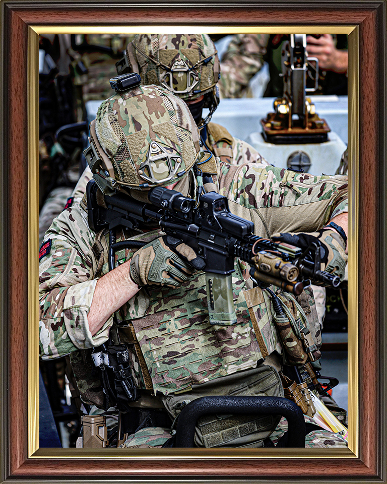 Royal Marines Boarding Team member Photo Print 42 Commando Wall Art Military Decor Poster Posters, Prints, & Visual Artwork Hampshire Prints 10 x 8 Classic Frame No