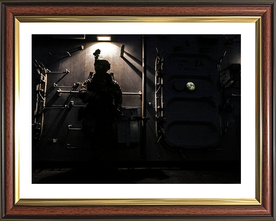 Royal Marines Commando Boarding Team Portrait Photo Print - 42 Commando Posters, Prints, & Visual Artwork Hampshire Prints 10 x 8 Classic Frame Yes
