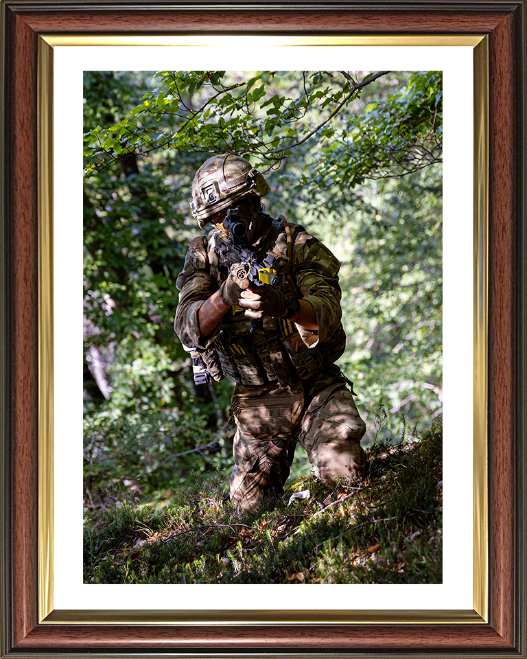 Royal Marines Commando Camouflaged Photo Print - 45 Commando Posters, Prints, & Visual Artwork Hampshire Prints 10 x 8 Classic Frame Yes