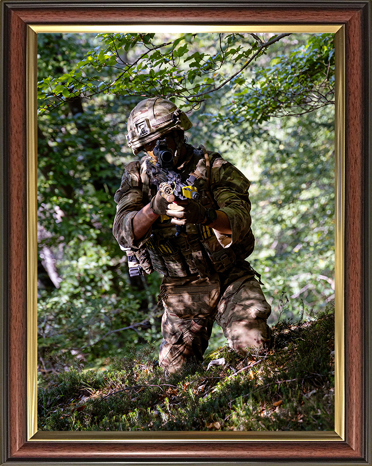 Royal Marines Commando Camouflaged Photo Print - 45 Commando Posters, Prints, & Visual Artwork Hampshire Prints 10 x 8 Classic Frame No