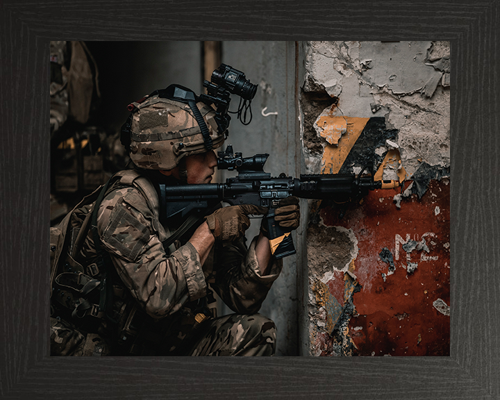 Royal Marines Commandos Urban Warfare Photo Print 43 Commando Wall Art Military Decor Posters, Prints, & Visual Artwork Hampshire Prints 10 x 8 Black Frame No