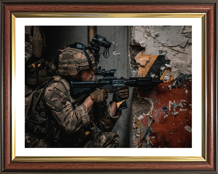 Royal Marines Commandos Urban Warfare Photo Print 43 Commando Wall Art Military Decor Posters, Prints, & Visual Artwork Hampshire Prints 10 x 8 Classic Frame Yes