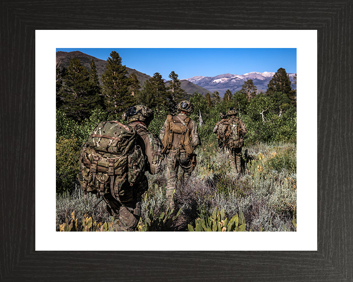 Royal Marines on Patrol in California 2025 Photo Print - 45 Commando Posters, Prints, & Visual Artwork Hampshire Prints 10 x 8 Black Frame Yes