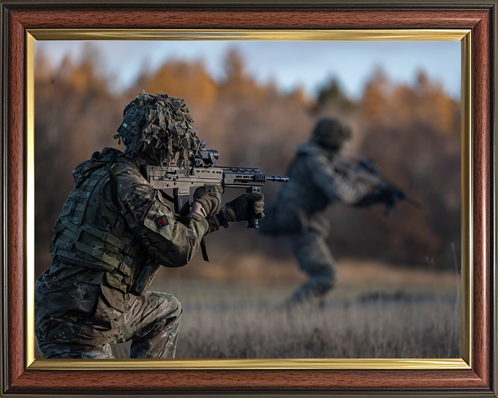 British Army Royal Welsh Soldiers Training Photo Print Wall Art Military Decor Poster Posters, Prints, & Visual Artwork Hampshire Prints 10 x 8 Classic Frame No