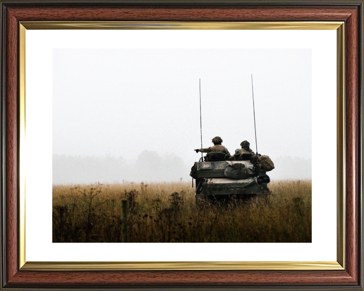 British Army Scimitar Vehicle Photo Print Wall Art Military Decor Poster Posters, Prints, & Visual Artwork Hampshire Prints 10 x 8 Classic Frame Yes