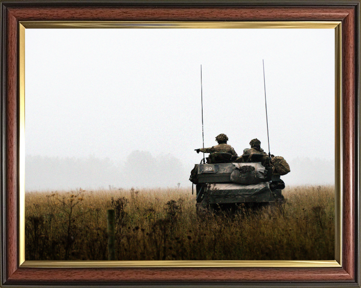British Army Scimitar Vehicle Photo Print Wall Art Military Decor Poster Posters, Prints, & Visual Artwork Hampshire Prints 10 x 8 Classic Frame No