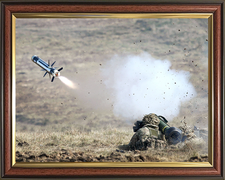 British Army Soldier Firing a Javelin Photo Print Wall Art Military Decor Poster Posters, Prints, & Visual Artwork Hampshire Prints 10 x 8 Classic Frame No