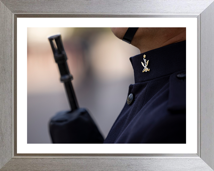 British Army Soldier from the Gurkha Signals on Parade Photo Print Wall Art Military Decor Posters, Prints, & Visual Artwork Hampshire Prints 10 x 8 Silver Frame Yes