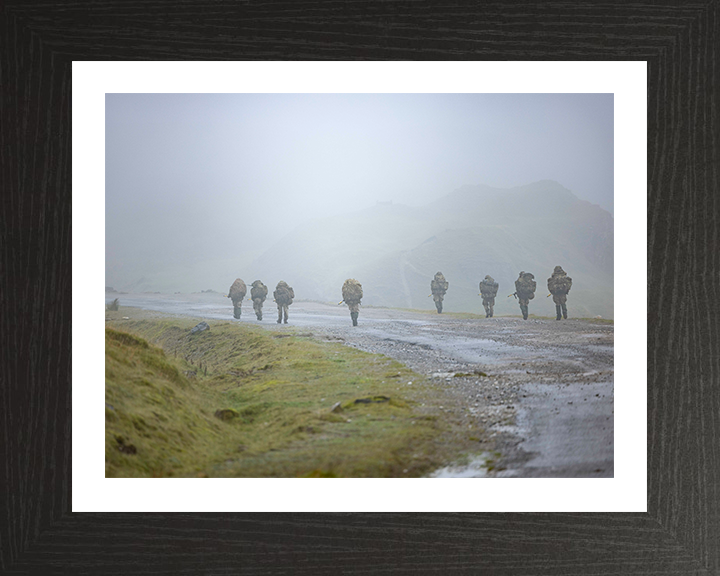 Soldiers in the Brecon Beacons Photo Print – British Army Wall Art, Military Decor Posters, Prints, & Visual Artwork Hampshire Prints 10 x 8 Black Frame Yes