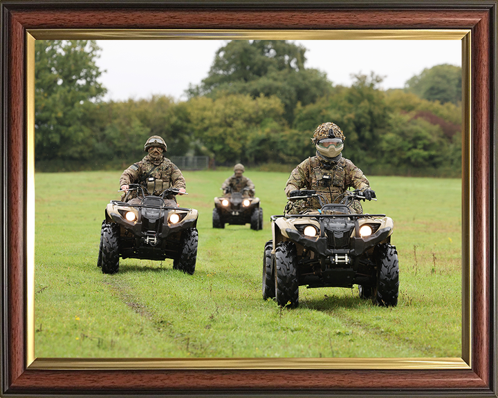 British Army Medics Riding Yamaha Grizzly 450 Quad Bikes Photo Print Wall Art Military vehicle Decor Posters, Prints, & Visual Artwork Hampshire Prints 10 x 8 Classic Frame No