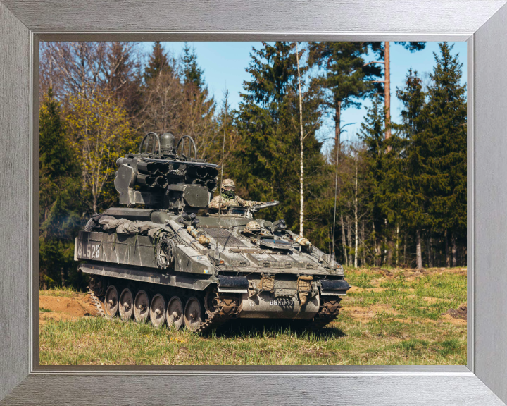 Stormer combat vehicle 2024 British Army Vehicle Photo Print Wall Art Military Decor UK Posters, Prints, & Visual Artwork Hampshire Prints 10 x 8 Silver Frame No
