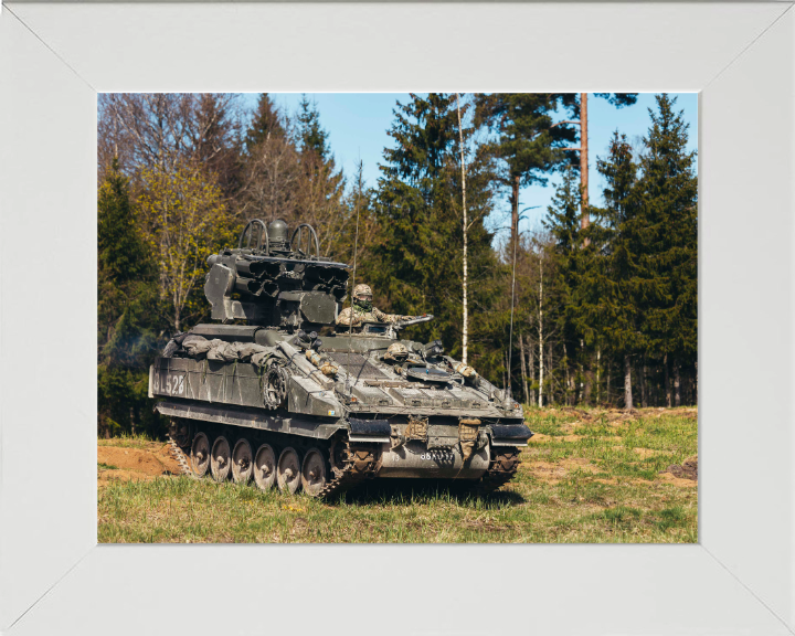 Stormer combat vehicle 2024 British Army Vehicle Photo Print Wall Art Military Decor UK Posters, Prints, & Visual Artwork Hampshire Prints 10 x 8 White Frame No