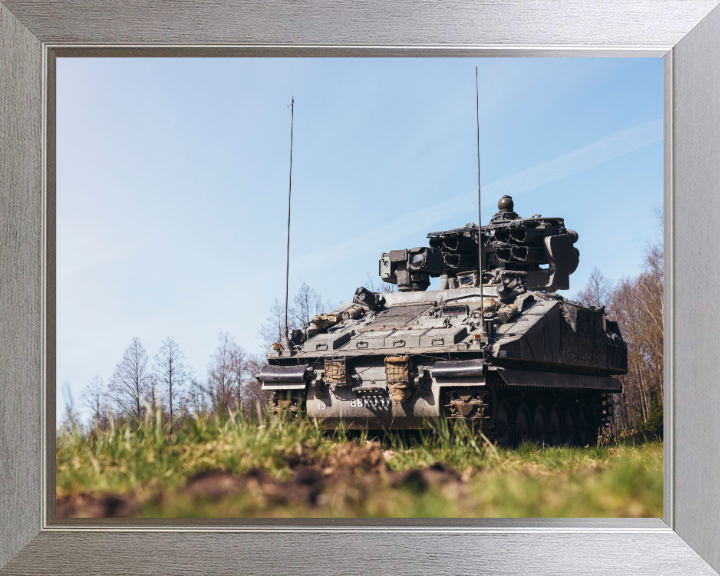British Army Stormer combat Vehicle Photo Print Wall Art Military Decor Poster Posters, Prints, & Visual Artwork Hampshire Prints 10 x 8 Silver Frame No