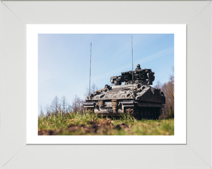 British Army Stormer combat Vehicle Photo Print Wall Art Military Decor Poster Posters, Prints, & Visual Artwork Hampshire Prints 10 x 8 White Frame Yes