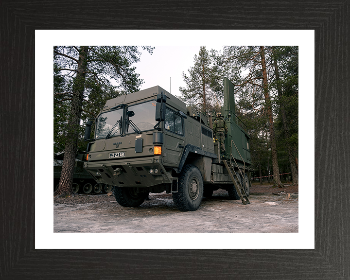 Taipan Radar system on a Man SV 9T British Army Vehicle Photo Print Wall Art Military Decor UK Posters, Prints, & Visual Artwork Hampshire Prints 10 x 8 Black Frame Yes