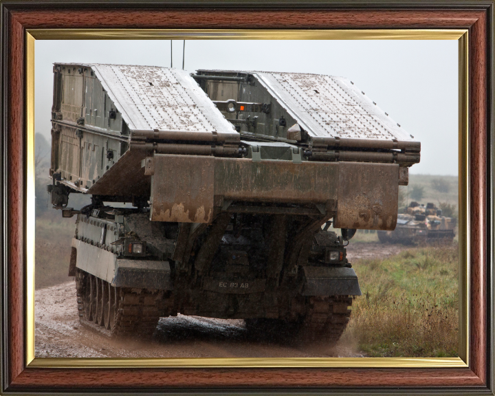 Titan Armoured Vehicle Launcher Bridge British Army Vehicle Photo Print Wall Art Military Decor UK Posters, Prints, & Visual Artwork Hampshire Prints 10 x 8 Classic Frame No