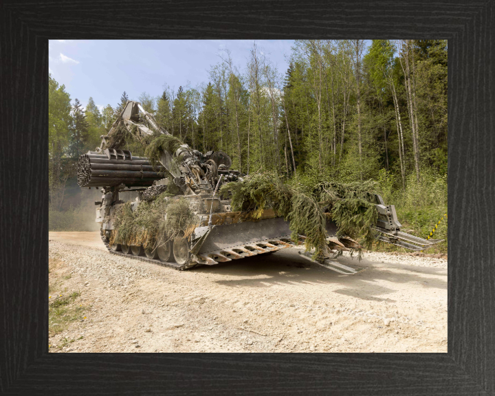 British Army Trojan Vehicle Photo Print Wall Art Military Decor Poster Posters, Prints, & Visual Artwork Hampshire Prints 10 x 8 Black Frame No