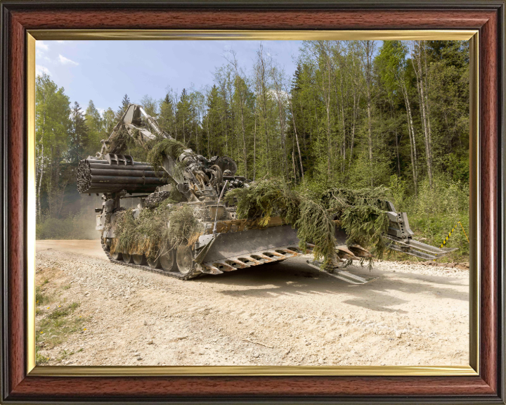 British Army Trojan Vehicle Photo Print Wall Art Military Decor Poster Posters, Prints, & Visual Artwork Hampshire Prints 10 x 8 Classic Frame No