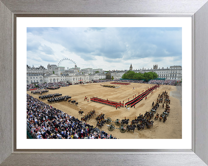 British Army Trooping The Colour London Photo Print Wall Art Military Decor Posters, Prints, & Visual Artwork Hampshire Prints 10 x 8 Silver Frame Yes