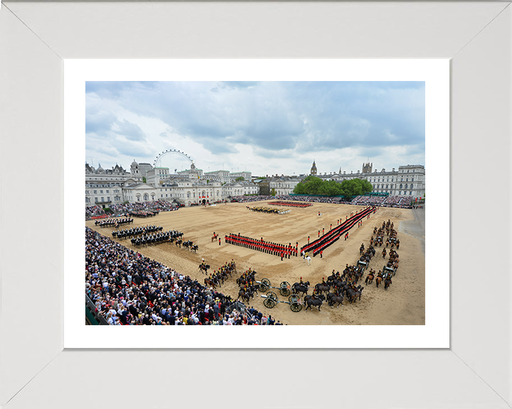 British Army Trooping The Colour London Photo Print Wall Art Military Decor Posters, Prints, & Visual Artwork Hampshire Prints 10 x 8 White Frame Yes
