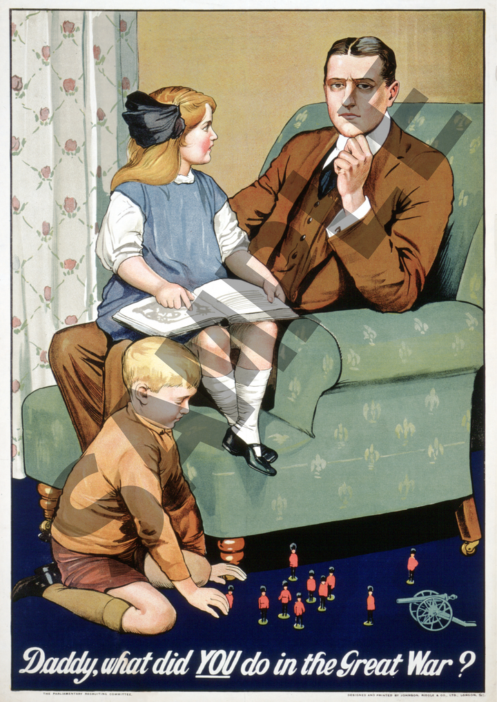 Daddy What did you do in the Great War? | British World War One Recruitment Poster Posters, Prints, & Visual Artwork Hampshire Prints