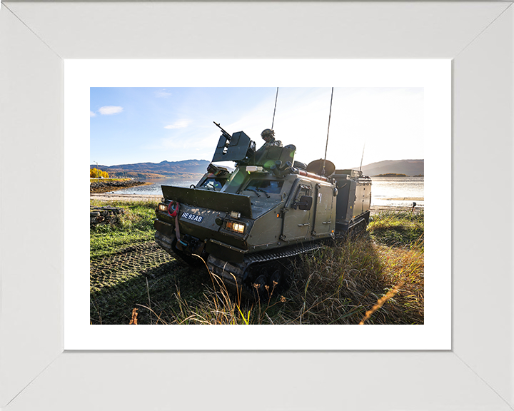 Viking All Terrain Vehicle Beach Assault Photo Print British Army Wall Art Military Royal Marines Commando Posters, Prints, & Visual Artwork Hampshire Prints 10 x 8 White Frame Yes