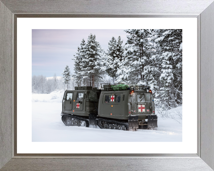 British Army Viking BVS10 Protected Patrol Vehicle Photo Print Wall Art Military Decor Poster Posters, Prints, & Visual Artwork Hampshire Prints 10 x 8 Silver Frame Yes