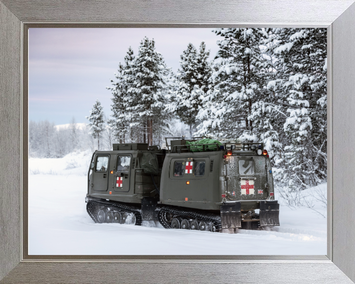 British Army Viking BVS10 Protected Patrol Vehicle Photo Print Wall Art Military Decor Poster Posters, Prints, & Visual Artwork Hampshire Prints 10 x 8 Silver Frame No