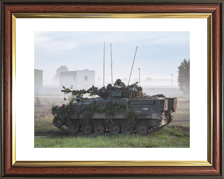 Warrior Infantry Fighting Vehicle 2023 British Army Vehicle Photo Print Wall Art Military Decor UK Posters, Prints, & Visual Artwork Hampshire Prints 10 x 8 Classic Frame Yes