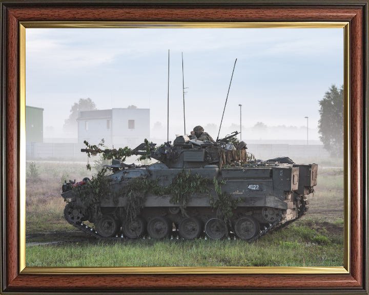 Warrior Infantry Fighting Vehicle 2023 British Army Vehicle Photo Print Wall Art Military Decor UK Posters, Prints, & Visual Artwork Hampshire Prints 10 x 8 Classic Frame No