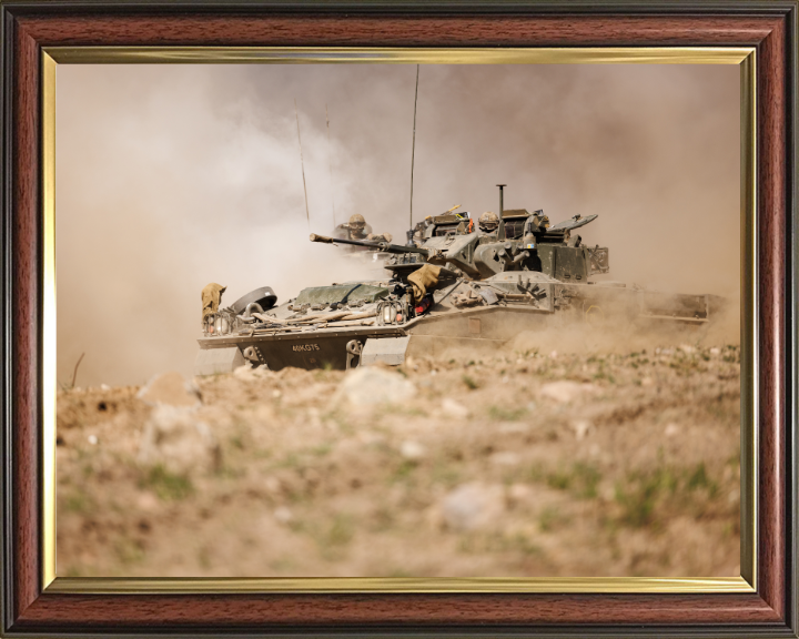 Warrior Infantry Fighting Vehicle 2024 British Army Vehicle Photo Print Wall Art Military Decor UK Posters, Prints, & Visual Artwork Hampshire Prints 10 x 8 Classic Frame No