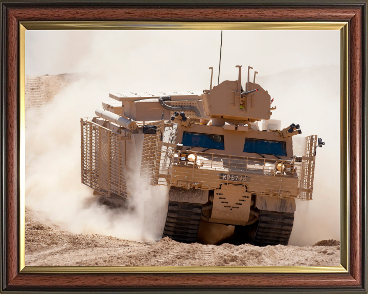 British Army Warthog Armoured Vehicle Photo Print Wall Art Military Decor Posters, Prints, & Visual Artwork Hampshire Prints 10 x 8 Classic Frame No