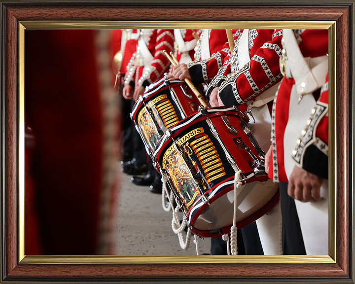 British Army Drummers from The band of the Welsh Guards Photo Print Wall Art Military Decor Posters, Prints, & Visual Artwork Hampshire Prints 10 x 8 Classic Frame No