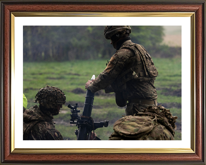 A Soldier loading mortars Photo Print – British Army Wall Art, Military Decor Posters, Prints, & Visual Artwork Hampshire Prints 10 x 8 Classic Frame Yes